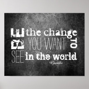 Gandhi citou poster ser a arte de mudar muro na ci