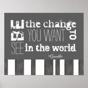 Gandhi citou poster ser a arte de mudar muro na ci
