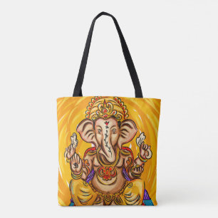 Ganesh por todo o lado no bolsa impresso