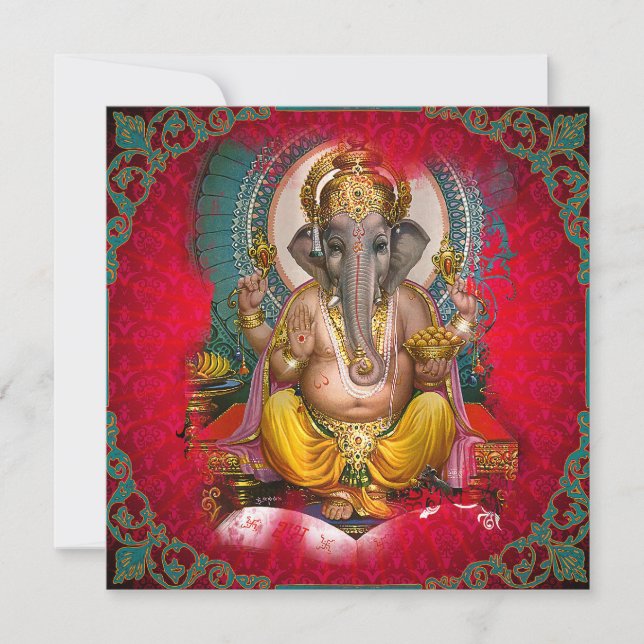 GANESHA - Cartão, Saudação, Convite (Frente)