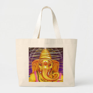 Ganesha com a bolsa de canvas do capacete