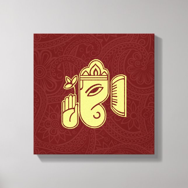 Ganesha Hindu Deity Canvas Wall Art (Frente)