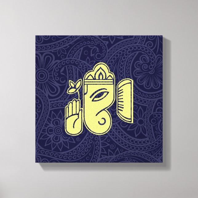 Ganesha Hindu Deity Canvas Wall Art (Frente)
