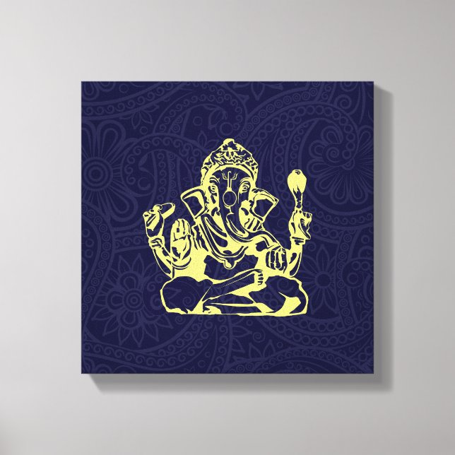 Ganesha Hindu Deity Canvas Wall Art (Frente)