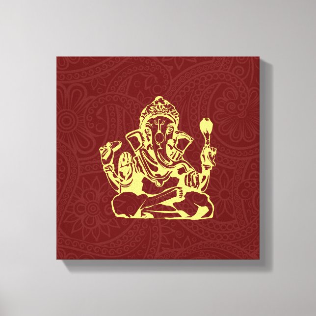 Ganesha Hindu Deity Canvas Wall Art (Frente)
