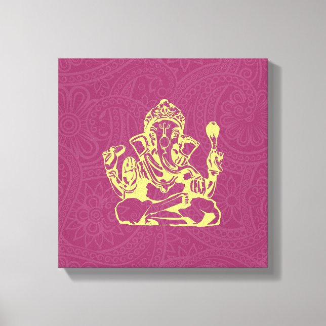 Ganesha Hindu Deity Canvas Wall Art (Frente)