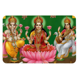Ganesha, Lakshmi, & ímã de Saraswati