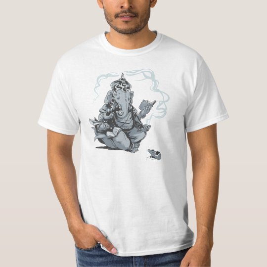 Ganesha reading camiseta