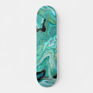 Gangs Traseiras 1 Abstrato de skate verde líquido