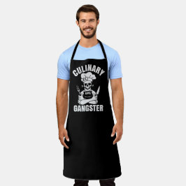 Gângster Culinário Grande Apron Negro