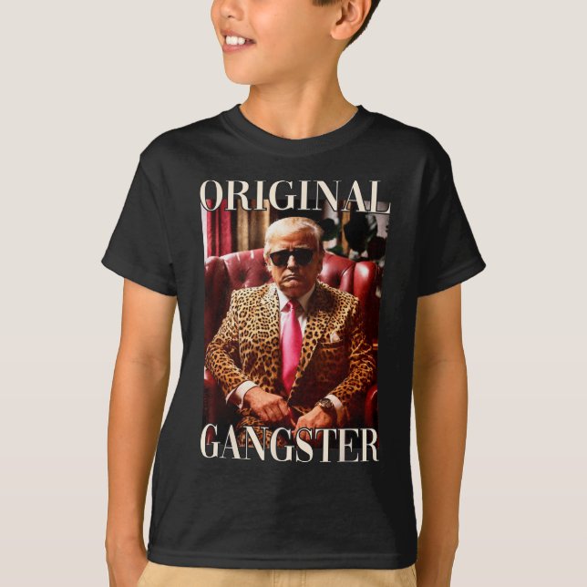 Gangster Original Camisa Engraçada Maga Donald Tru (Frente)