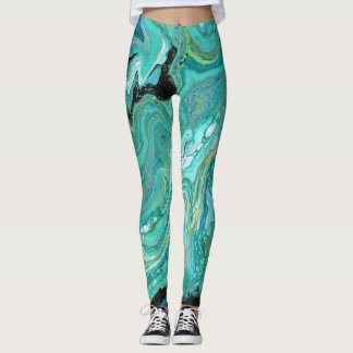 Gangues Traseiras 1 Leggings Abstrato Líquidas Ver
