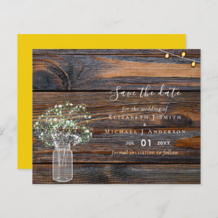 Ganha Rústica Gypsophila Salve as Datas