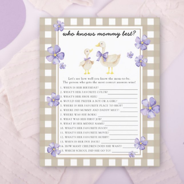 Ganso bonito - Quem conhece melhor a mamãe (Criador carregado)