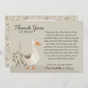 Ganso de Aquarela - Cartões de agradecimentos de C