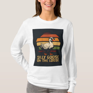 ganso de bobo na camisa solta,