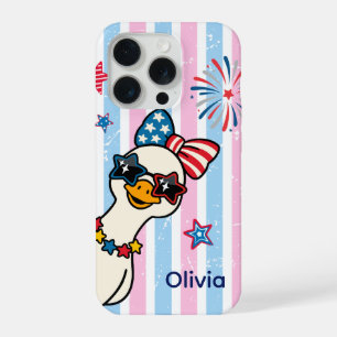 Ganso de desenho animado patriótico personalizado