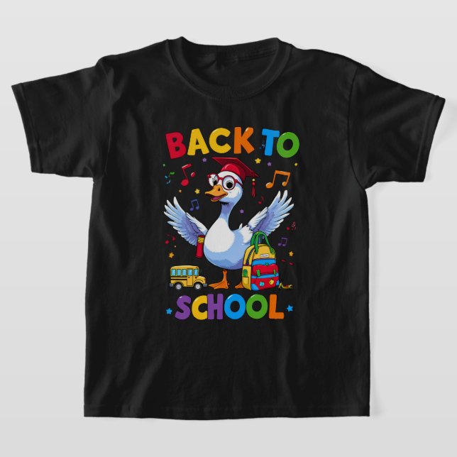 Ganso de Volta às Aulas – Design de Camiseta Color (Postura )