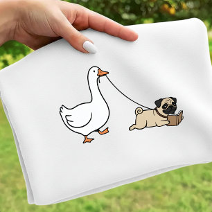 Ganso e Cães lendo Camiseta Engraçado Pug Mãe
