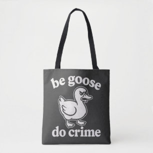 Ganso Engraçado Comete Crime Design de Tote Caótic