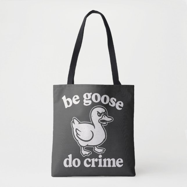 Ganso Engraçado Comete Crime Design de Tote Caótic (Frente)
