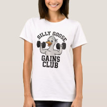 Ganso Engraçado para Academia, Camiseta de Animal 