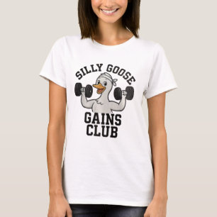 Ganso Engraçado para Academia, Camiseta de Animal 