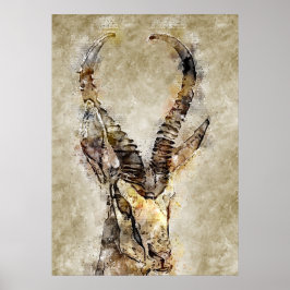 Gaqzelle Vintage Impressão Wall Art