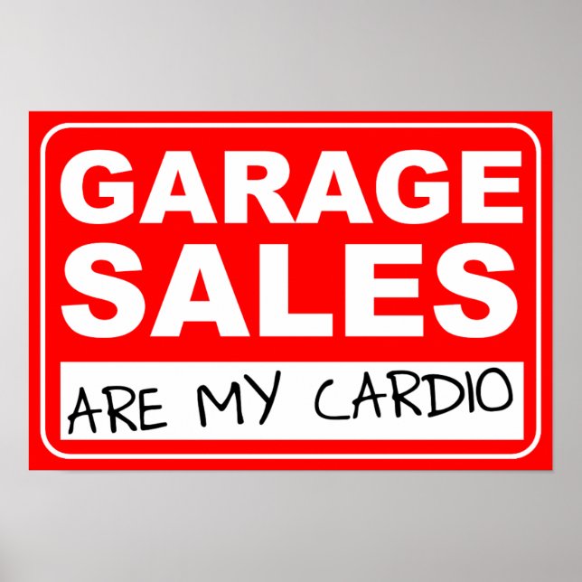Garage Sale Cardio Poster (Frente)