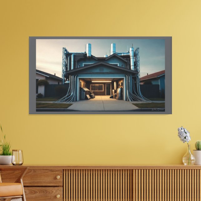 Garage Tech Upgrade canvas print (Insitu(Sala de estar))
