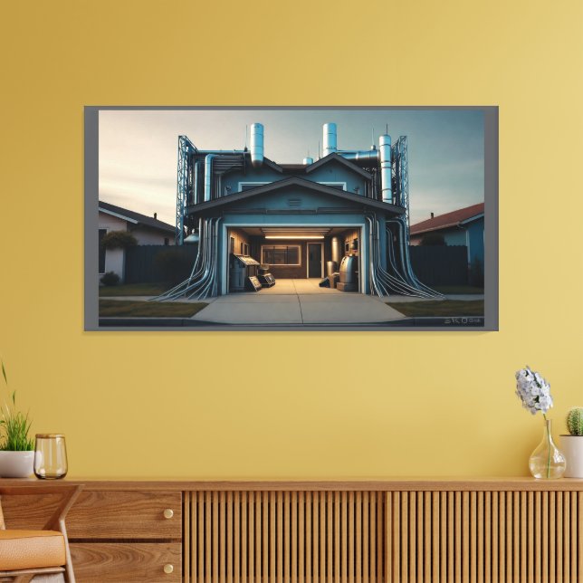Garage Tech Upgrade canvas print (Insitu(Sala de estar))