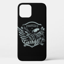 Garagem de motocicleta do Biker de NOME Personaliz