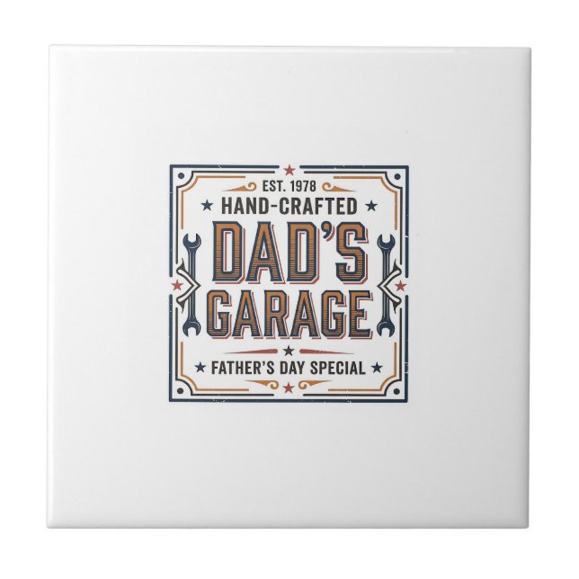 Garagem do Papai Dia dos Pais Vintage (Frente)