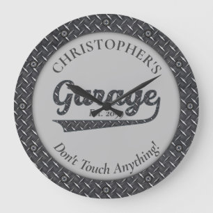 Garagem não toque em nada grande relógio