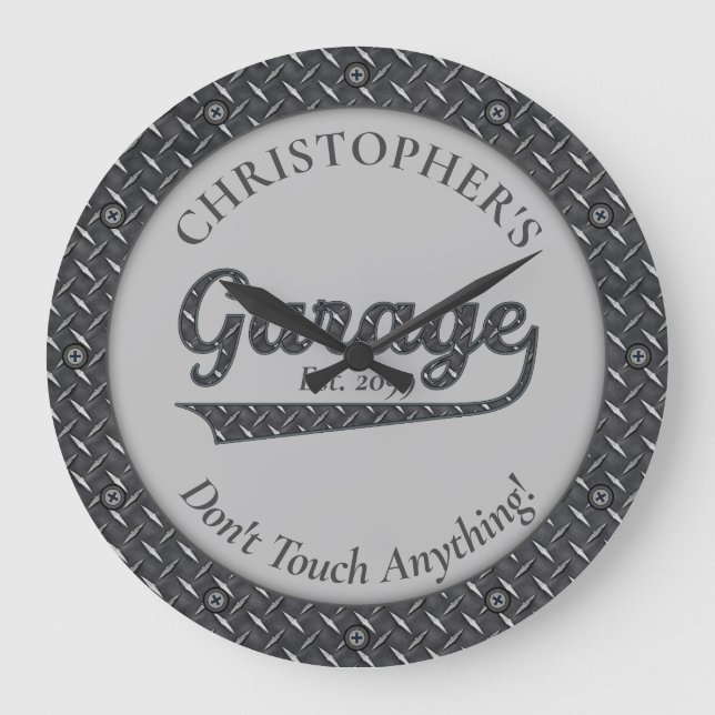 Garagem não toque em nada grande relógio (Frente)