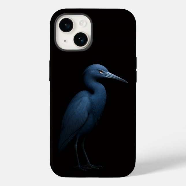 Garça-azul-pequena Black 4 Luxe iPhone 14 Mate (Verso)