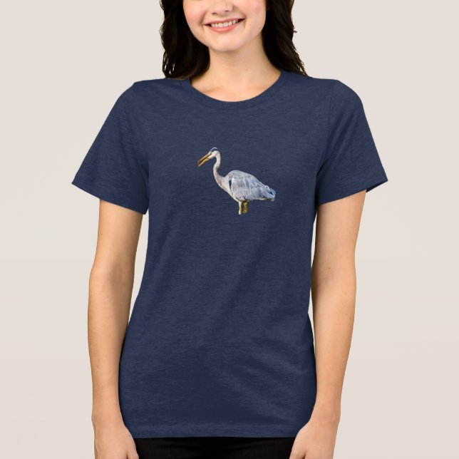 Garça Capturando Presa Clipart - Garça Cinzenta Co (Frente)