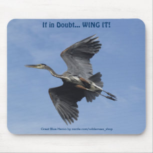 GARÇA-REAL de GRANDE AZUL Mousepad