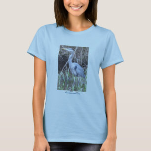 Garça-real do azul da camisa das mulheres