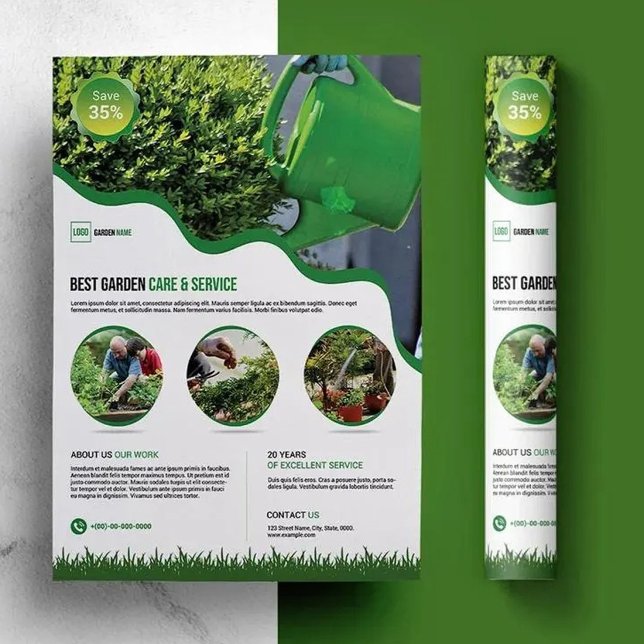 Garden Care Service Flyer Template (Criador carregado)