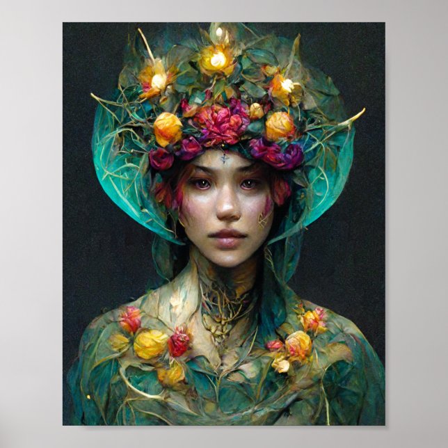 Garden Elf Fantasy Art Poster (Frente)