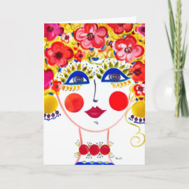 Garden Girl Primavera - Cartão de Nota