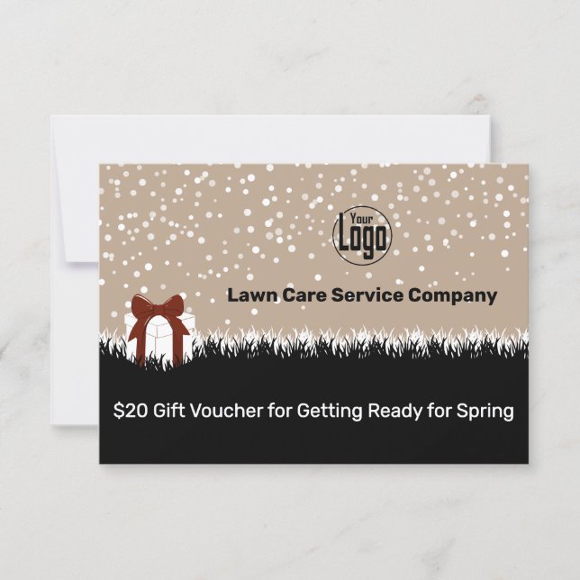 Garden Maintenance Winter Season Gift Voucher Card (Frente)