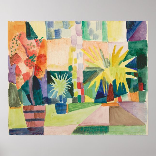 "Garden On Lake Thun" Art poster (Frente)