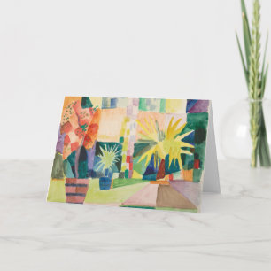 "Garden On Lake Thun" Cartão de saudação de arte