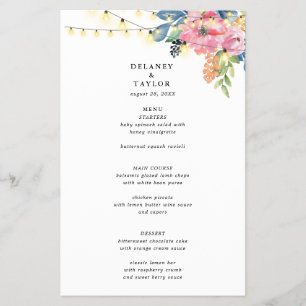 Garden Party, Flowers e Twinkle Lights Menu