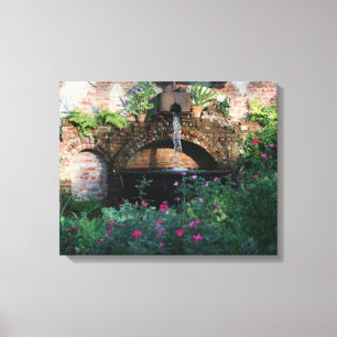 GARDEN WALL FOUNTAIN CANVAS WALL ART