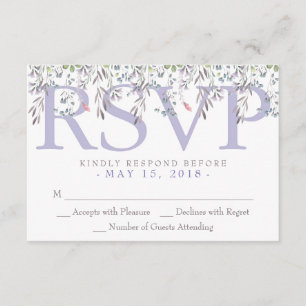 Garden Watercolor Floral Lilac RSVP