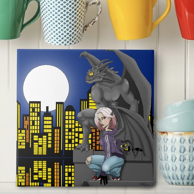 Gargoyle Urban Fantasy Cityscape (Criador carregado)