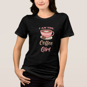 Garota Amante de Café Lindo Camiseta Estética Vici